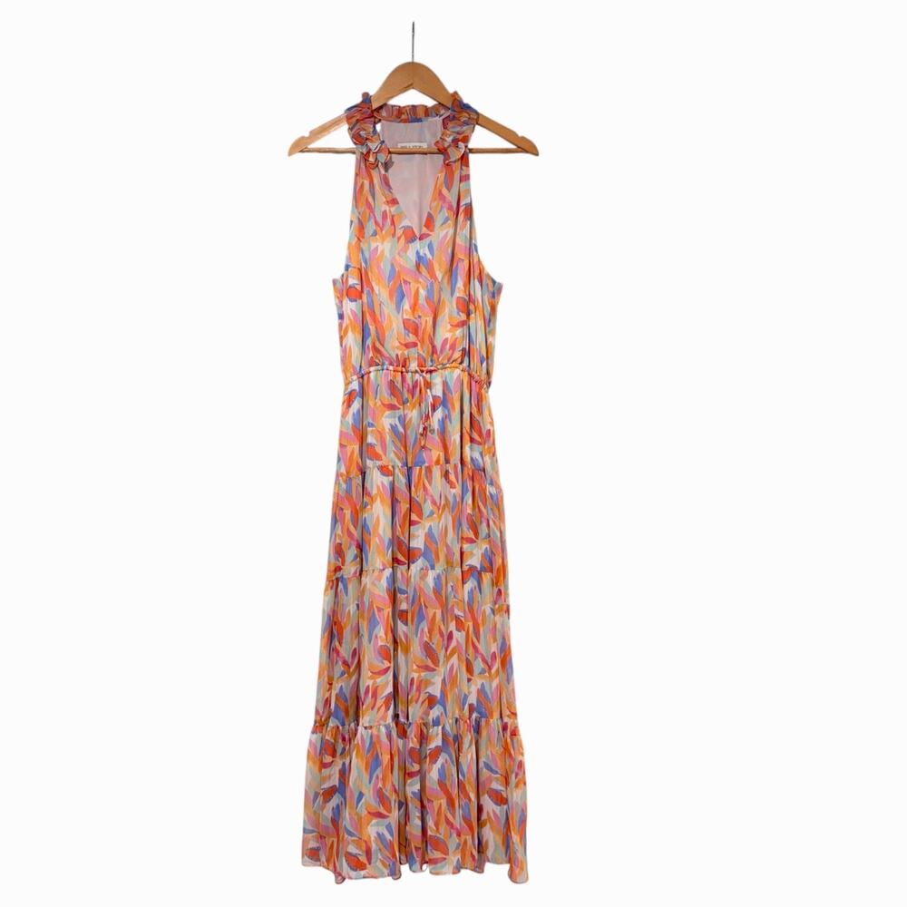 Willa Story Abstand Sleeveless Maxi Dress Women's Large Tiered